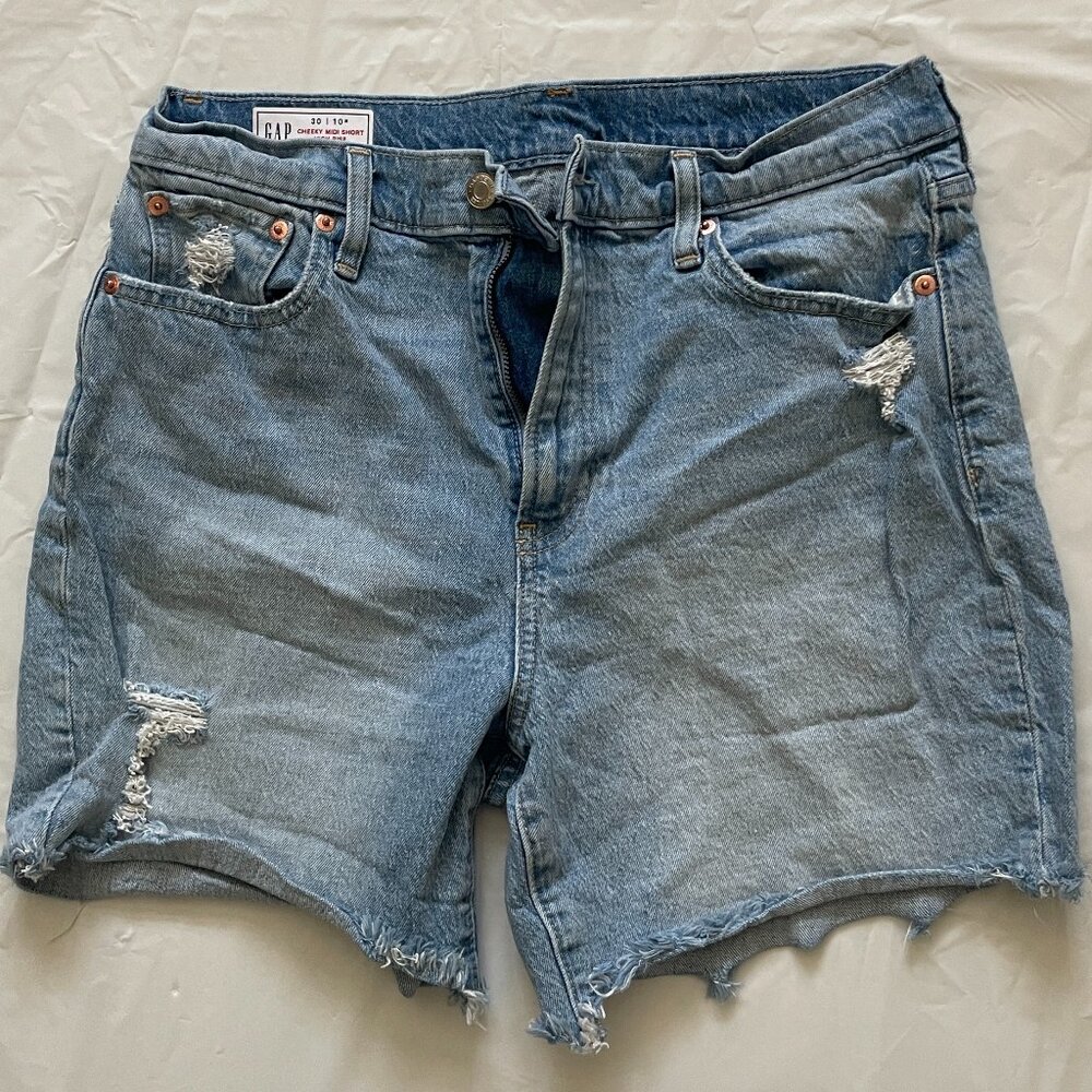 Gap Cheeky Midi Denim Shorts, Size 30/10R